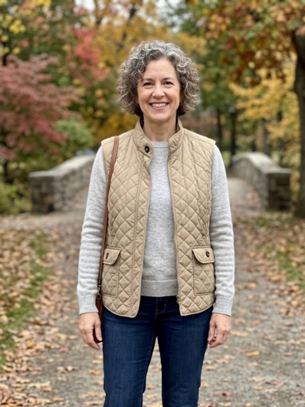 VAN HEUSEN Quilted Vest, Women’s XL, Khaki